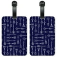 thumbnail image 1 of Blue Arrows - Luggage ID Tags / Suitcase Identification Cards - Set of 2, 1 of 5