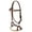 Dark Brown, variant on Hilason Western Horse Noseband Rawhide Genuine Leather Sidepull Headstall Tan