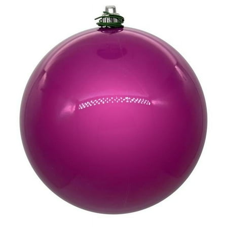 Vickerman 10" Mauve Pearl UV Drilled Ball Ornament, 1 per Bag, Polystyrene