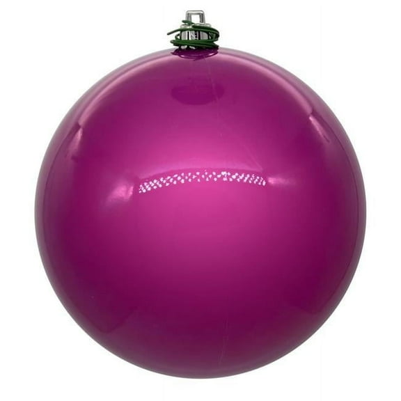 Vickerman 10" Mauve Pearl UV Drilled Ball Ornament, 1 per Bag, Polystyrene