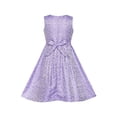 thumbnail image 4 of Robe Fille Vintage Grise Évasée Jacquard Satinée Fête 6 Ans, 4 of 7
