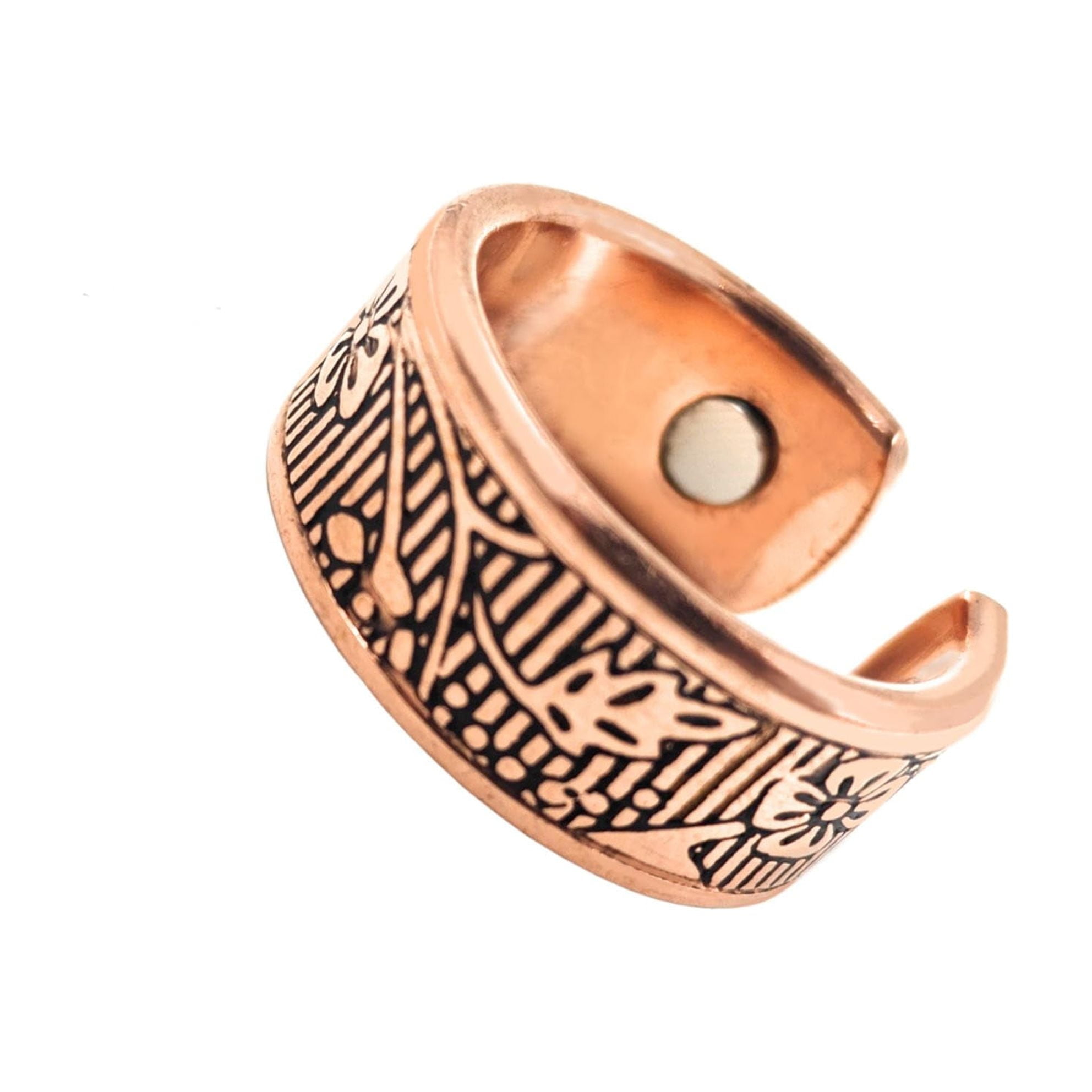 SHINDE EXPORTS pure copper rings for men & women (Designer ring 8mm)