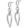 thumbnail image 2 of Sterling Silver Polished Post Dangle Earrings - 50mm- Made In Italy, 2 of 6