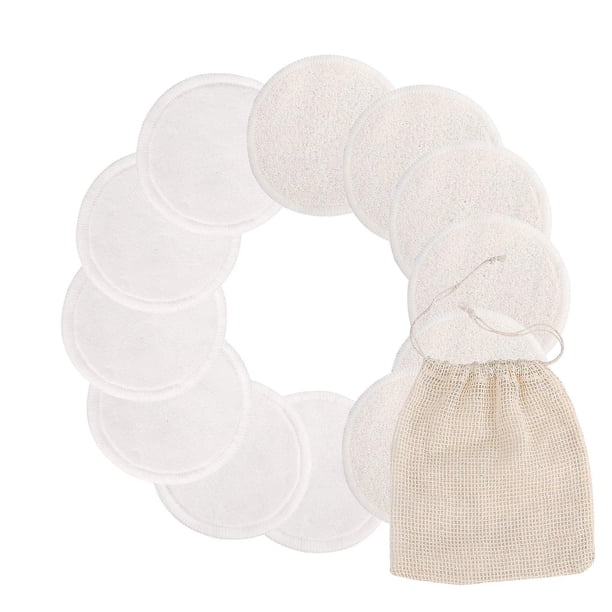 12 Uds almohadillas desmaquillantes faciales almohadillas de algodón reutilizables almohadillas de lactancia para limpieza de la piel de fibra de bambú