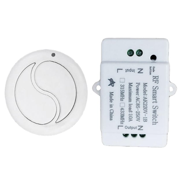 Transmisor De Control Remoto, Interruptor De Luz Inalámbrico De 2 , Interruptores De Pared De 433 MHz (12 V, 220 V) Soledad Interruptor de relé RF inalámbrico