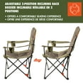 thumbnail image 3 of Ozark Trail 2 Position Oversize Arm Chair, Weight Capacity 300lbs,Heavy Duty Steel Frame,  Durable Polyester, Green & Black, 2 Mesh Cup Holders, Carry Bag Incl., 3 of 10
