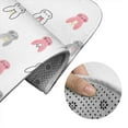 thumbnail image 5 of Xecao Girl Rabbit 2-Piece Vintage Seamless Anti-Skid Mat Set, featuring a stylish pattern for a safe and elegant toilet rug experience, 5 of 6