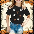 thumbnail image 2 of Byoo Halloween T Shirt for Boys Ghost Print Short Sleeve T-Shirt Kids Casual Tee Shirt, 2 of 4