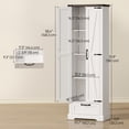 thumbnail image 3 of HOMCOM 71" Pantry Cabinet, Kitchen Storage Cabinet with 2 Doors, White, 3 of 10