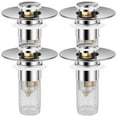 thumbnail image 6 of AEVXKHI 4PCS Pop Up Sink Drain Strainer 304 Stainless Steel Bathroom Plug Strainer with Filter Basket Brass Core Sink Drain Stopper Anti Clogging Basin Sink Drain Filter for 0.94-1.4 Inch Sink Hole, 6 of 11