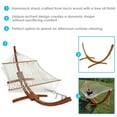 thumbnail image 2 of Sunnydaze 2-Person Cotton Rope Spreader Bar Hammock with Stand, 400 lb Capacity - Off-White, 2 of 5