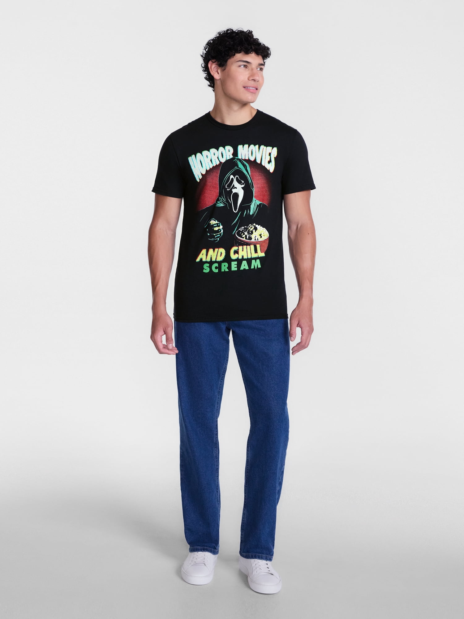 Scream Ghostface Men's and Big Men's Graphic Tee with Short Sleeves, Sizes S-3XL