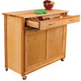 Catskill Craftsmen Rolling Recycling/Trash Storage Kitchen Island