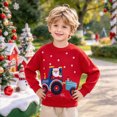 thumbnail image 4 of Gerichy Toddler Boy Cotton Sweatshirts Long Sleeve Shirt Tops Pullover Kids Sweaters Crewneck Christmas Cartoon School Daily Wear Clothes 2T-8T, 4 of 7
