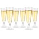 thumbnail image 2 of 24pcs disposable champagne glass goblet plastic test glass champagne glass cocktail glass 4.7oz (150ml), 2 of 5