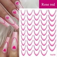 thumbnail image 2 of Gradient French Line Nail Art Stickers - Self-Adhesive Curved Stripes Nail Decals, French Tips Guides Designs for DIY Manicure, 2 of 5
