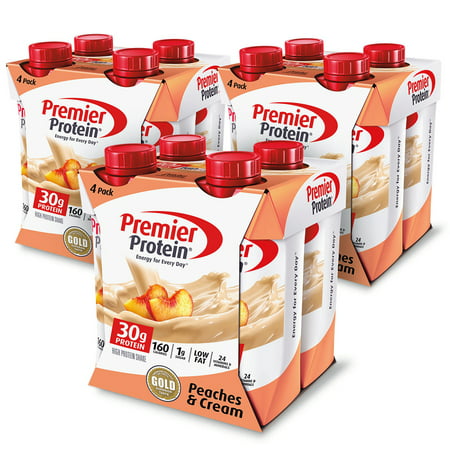 Premier Protein Shake, Peaches & Cream, 30g Protein, 11 Fl Oz, 12 (Best Protein Shakes For Bariatric Patients)