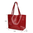 thumbnail image 4 of Gustave Women's Soft Faux Leather Tote Bag Tassels Shoulder Bag Big Capacity Fashion Ladies Handbag Water Resistant Satchel Bag, Wine Red, 4 of 9