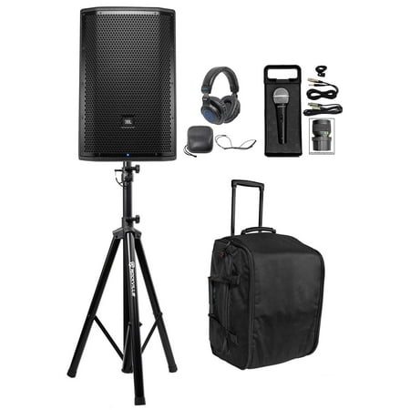 JBL PRX812W 12" 1500 Watt Powered PA DJ Speaker w/ DSP/WiFi+Rolling Travel Bag