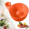 thumbnail image 2 of 1 Pc 3D Printed Automatic Fruit Washer Bowl with Strainer Portable Fruit Washing Spinner Bowls Draining Fruits and Veggies Cleaner Device Multipurpose Rinse Basket for Kitchen, 5.51"x4.33", Orange, 2 of 5