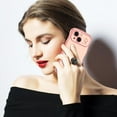 thumbnail image 6 of for iPhone 14 Case Cute Curly Wave Frame Shape Phone Cases, Thin Slim Luxury Plating Wavy Edge Soft TPU Bumper Shockproof Rubber Protective Cover for Women Girls, Love Heart-Pink, 6 of 15