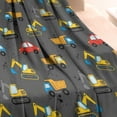 thumbnail image 3 of Cartoon Construction Vehicles Dump Trucks Blanket,Comfortable Soft Flannel Throw Blanket,All Season,Warm Lightweight Blankets for Sofa Bed Couch Living Room Chair,30"x40", 3 of 4