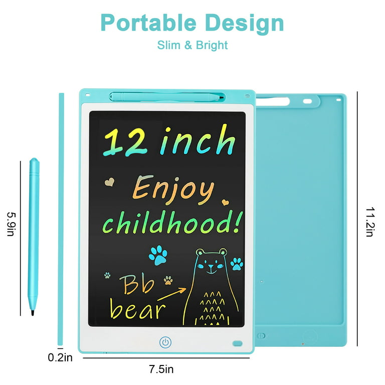 Zell 12 Inch Lcd Writing Tablet For Kids Adults, Drawing Tablet