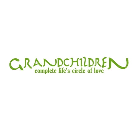 Grandchildren Complete Life's Circle of Love Vinyl Quote - Large - Green Apple
