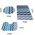 thumbnail image 3 of 3 Piece Thicken Bath Rugs Set Clearance, Bath Rug + Contour Mat + Toilet Seat Cover, Super Long Soft Microfiber Water Absorbent & Non-Slip Bathroom Rugs, 3 of 7