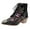 Black, variant on UKAP Womens Western Cowgirl Boot Embroidered Floral Booties Lace Up Ankle Boots Party Winter Shoes Lightweight Black 7