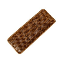 Beautynvta Artificial Wicker Bread Baskets, Imitation Rattan Fruit Basket, Rectangular Tabletop Woven Serving Baskets Trays for Fruit Vegetable and Snack, 5.1''x12.9''