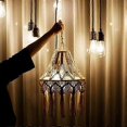 thumbnail image 3 of Woven Lamp Shade Macrame Wall Hanging Lamp Room Coffee Restaurant Decoration Tapestry Lampshade Bedroom Decor hwy, 3 of 5