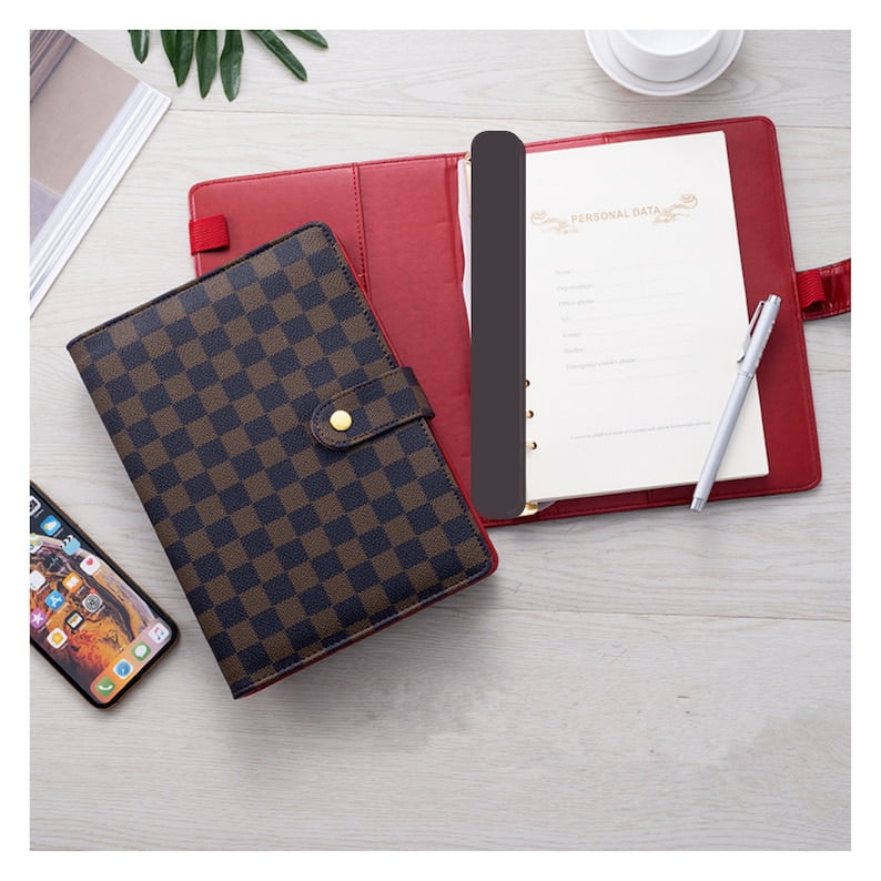 Luxury Checkered/Quilted A5 A6 Agenda Binder Planner Journal Notepad  (Pre-Order)