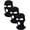 Black, variant on 3 Holes Full Face Cover Set of 3 Balaclava Knitted Neck Gaiter Ski Mask for Outdoor Sports Cycling