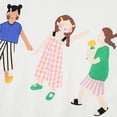 thumbnail image 5 of JUMEYU Tween Pajamas Girls Girls Pajamas Set Short Sleeve Sleepwear Summer Lounge Set Soft Pjs for Kids Size 6-7 (White,6-7 Years), 5 of 7