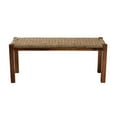 thumbnail image 2 of Baxton Studio Hermes Mid-Century Modern Transitional Natural Seagrass and Mahogany Wood Bench, 2 of 7