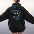 thumbnail image 4 of AMERICA VIBES SMILEY FACE Graphic Unisex Fleece Hooded Sweatshirt, 4 of 8