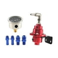 thumbnail image 1 of Kenally Regulador de presión de combustible de coche ajustable Universal con indicador de aceite 0-160 160 PSI KIT de indicador de regulador Vehículos, repuestos y accesorios Mis rojo, 1 of 6