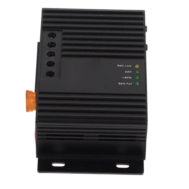 MPPT Solar Charger Controller, Intelligent Display, Dual Battery Charging 12V Controller, Aluminum Alloy Housing, for RV, Cars