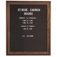 thumbnail image 1 of Aarco Products WDC3630 Red Oak Enclosed Changeable Letter Board - Walnut Stain, 1 of 1
