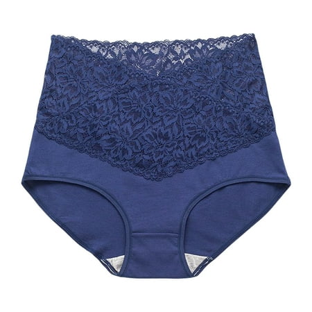 

huanledash Women Panties Lace Belly Covered Underwear Hip Lift Flower Pattern Briefs for Daily Wear