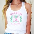 thumbnail image 4 of Golf Wives Cocktail Club Tank Top for Women Preppy Summer Golf Wife Shirt White Tank Top Medium, 4 of 5