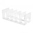 thumbnail image 6 of perfeclan Acrylic File Organizer 5 Compartment Book Stand s Display 5 Upright Section File Holder for Desk Home Bookcase Recipe, 6 of 9