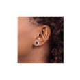 thumbnail image 4 of Lab-Created Ruby Earrings with Synthetic Cubic Zirconia (CZ) (CZ) in Sterling Silver, 4 of 5