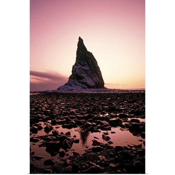 Great BIG Canvas | "Rock Kayak Island" Art Print - 32x48