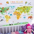 thumbnail image 1 of Vinil Decorativo Infantil H&Jess Mapa Países Animalitos Animados VINIL INFANTIL, 1 of 4