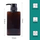 thumbnail image 2 of Paquete de 3 botellas rellenables de champú y acondicionador, dispensadores de bomba de plástico de 150 ml, botella vacía cuadrada para gel de baño, 2 of 6