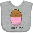 thumbnail image 3 of Inktastic Little Spud Pink Boys or Girls Baby Bib, 3 of 4
