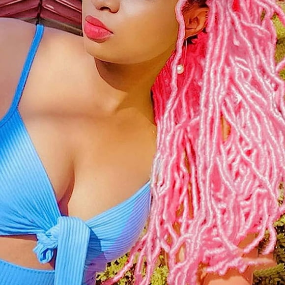 ZTTD Earthworm Locs Crochet Hair African Dirty Braid Wig Crochet Hair in Fiber Fashionable Personalized Hairstyle Beauty Tool Pullover Toupee