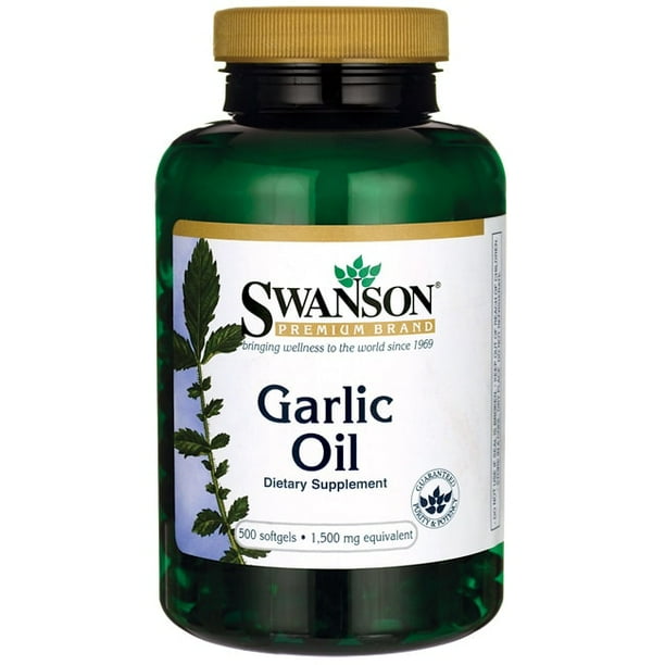 Swanson Garlic Oil 1,500 mg 500 Softgels - Walmart.com ...